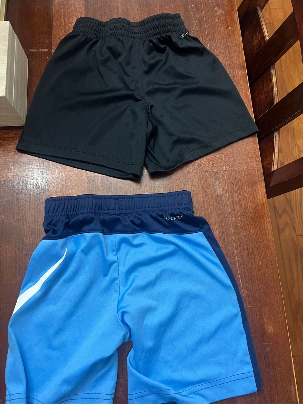Nike Kids Black and Navy Athletic Shorts Set with Light Blue Accents size 4-5